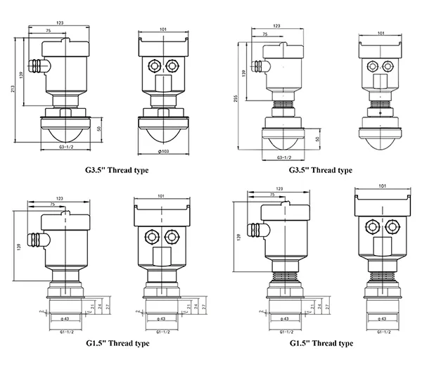 Схема габаритов устройства