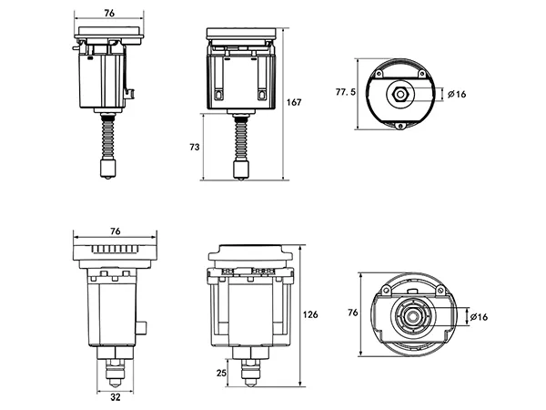 Схема габаритов устройства