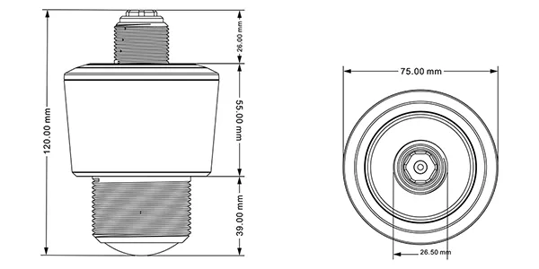 Схема габаритов устройства
