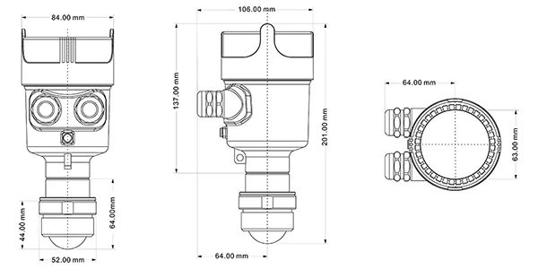 Схема габаритов устройства