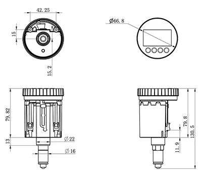 Схема габаритов устройства
