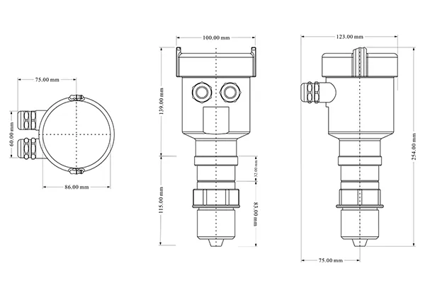Схема габаритов устройства