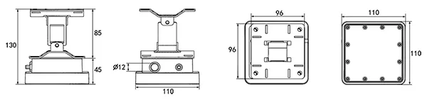 Схема габаритов устройства